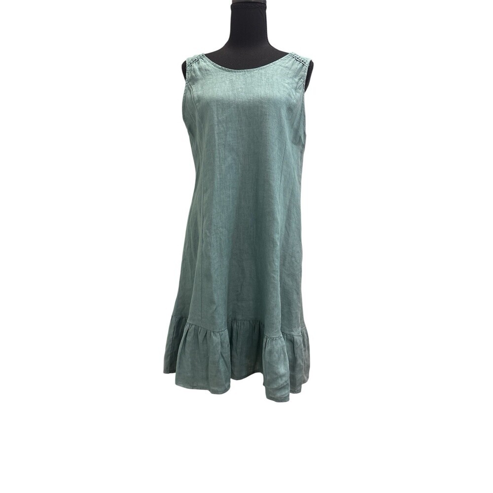 Terzo Millennio Dress Women’s Size Small Italy Linen Sleeveless Minimalist
